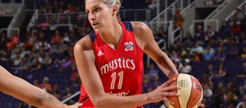 Elena Delle Donne scored 37 points to lead the Washington Mystics to an overtime win against Seattle on Friday. [Image via WNBA/YouTube]