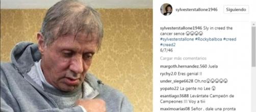 Sylvester Stallone demacrado (via instagram sylvesterstallone1946)