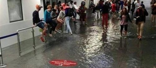 Aeroporto di Bergamo Orio al Serio allagato