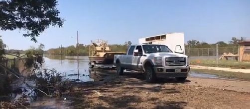 Animals were evacuated to higher ground from Texas Zoo after flooding from Hurricane Harvey [Image: Facebook Video/The Victoria Advocate]