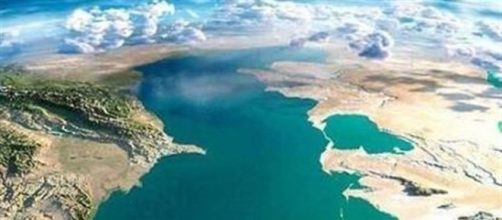 In foto: il Mar Caspio ripreso dall'alto