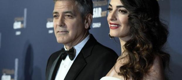 George Clooney e la moglie Amal Alamuddin a Venezia: ci sono anche i gemelli George Clooney e la moglie Amal Alamuddin a Venezia: ci sono anche i gemelli
