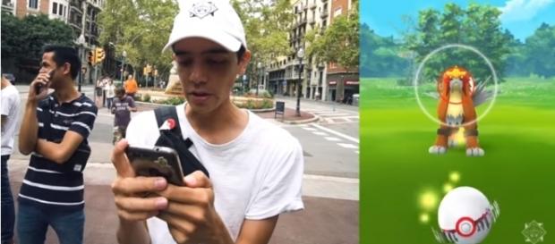 YouTube channel Trainer Tips catching Entei. - YouTube/Trainer Tips YouTube channel Trainer Tips catching Entei. - YouTube/Trainer Tips