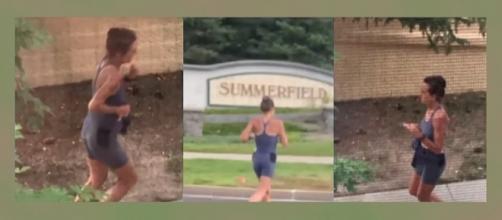 A female jogger insists on pooping outside a Colorado Springs home on a regular basis [Image: YouTube/2017 FlashTrendinG]
