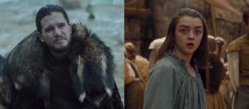 Arya Stark e Jon Snow del Trono di Spade