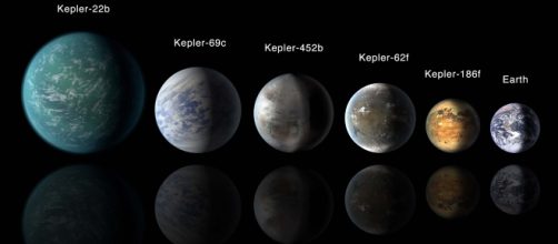 Exoplanets compared to Earth (courtesy of NASA)