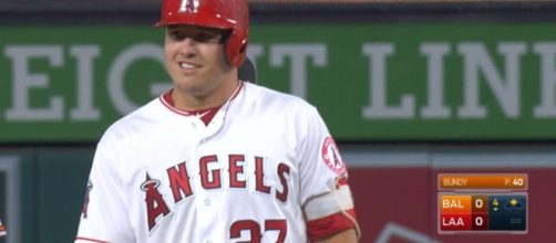 Mike Trout and the L.A. Angels host the Cleveland Indians on Tuesday night. [Image via MLB/YouTube]