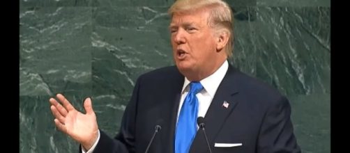 Trump makes his first address to the UN General Assembly. / from 'YouTube' screen grab (WH.gov)