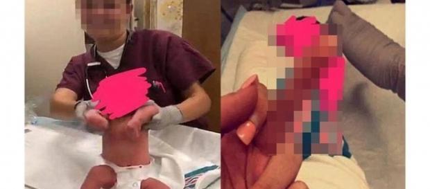 Enfermeiras maltratam recém-nascidos em hospital. Reprodução Internet Enfermeiras maltratam recém-nascidos em hospital. Reprodução Internet