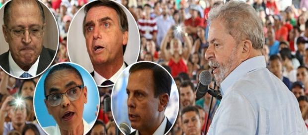 Lula sai na frente neste momento Lula sai na frente neste momento