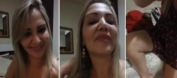 Segundo um dos posts que compartilhou o conteúdo, a mulher estaria se dirigindo ao amante Segundo um dos posts que compartilhou o conteúdo, a mulher estaria se dirigindo ao amante
