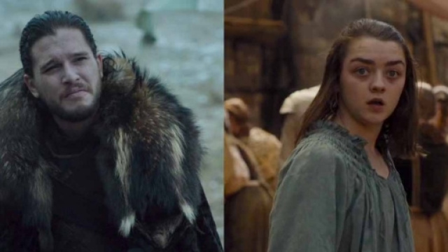 Arya Stark e Jon Snow del Trono di Spade
