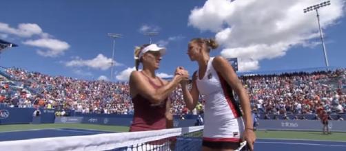 Kerber and Pliskova in Cincinnati back in 2016/Photo: screenshot via WTA official channel on YouTube