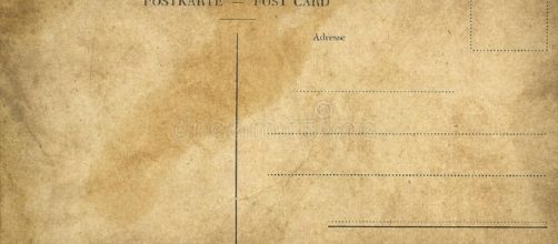 Esempio di cartolina postale. La prima cartolina postale fu inviata il primo ottobre 1869.