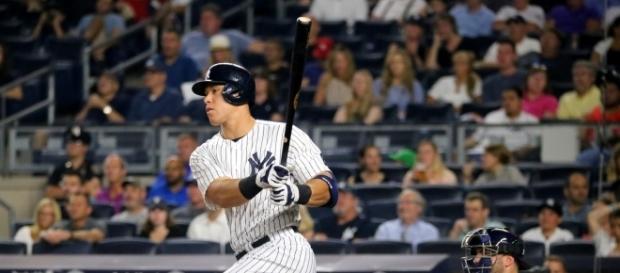 Aaron Judge hit a two-run shot for the Yankees in the third -- Arturo Pardavila III via WikiCommons Aaron Judge hit a two-run shot for the Yankees in the third -- Arturo Pardavila III via WikiCommons