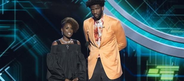 Issa Rae and Joel Embiid/ photo by ABC Television Group via Flickr Issa Rae and Joel Embiid/ photo by ABC Television Group via Flickr