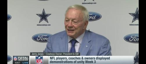 Jerry Jones isn't concerned about your protest (via Filth Monster/YouTube)