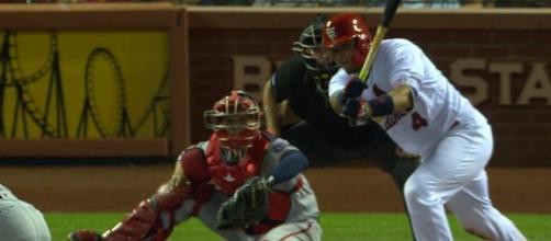 Yadier Molina was amongst the top players in today's Cardinals' win over the Reds. [Image via MLB/YouTube]