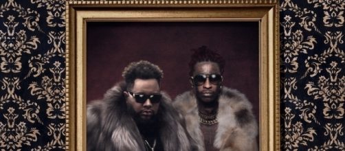 DJ Carnage & Young Thug in their best furs for the cover of 'Young Martha' [Image via https://twitter.com/djcarnage]