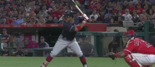 Francisco Lindor helped power the Indians to a 4-1 victory over the Angels on Thursday. [Image via MLB/YouTube]