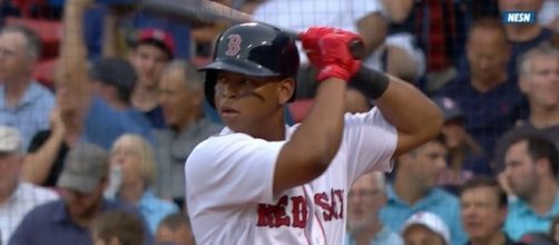 Rafael Devers' three-run home run in the fourth inning helped the Red Sox top the Reds 5-4 on Friday. [Image via MLB/YouTube]