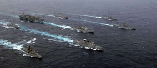 U.S. Navy with Japanese Maritime Self Defense Force (Credit - MCC SPIKE CALL - Wikimedia Commons)