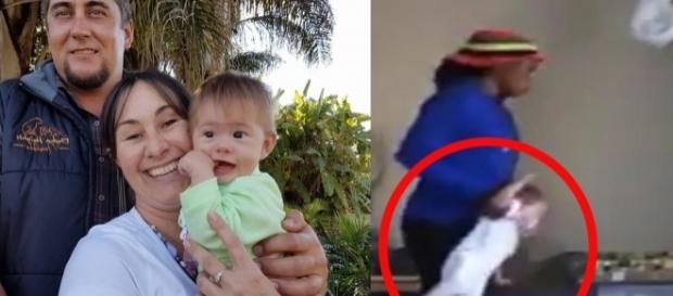 A câmera escondida pega babá jogando bebê violentamente no berço como boneca de pano (Foto; Captura de vídeo) A câmera escondida pega babá jogando bebê violentamente no berço como boneca de pano (Foto; Captura de vídeo)