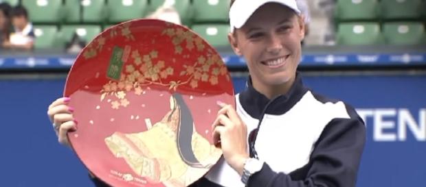 Caroline Wozniacki celebrating her 2017 Tokyo title/ Photo: screenshot via WTA official channel on YouTube Caroline Wozniacki celebrating her 2017 Tokyo title/ Photo: screenshot via WTA official channel on YouTube