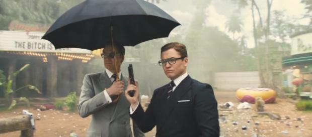 Taron Egerton (right) and Colin Firth (left) reunite in the newest "Kingsman" spy thriller - YouTube/20th Century Fox Taron Egerton (right) and Colin Firth (left) reunite in the newest "Kingsman" spy thriller - YouTube/20th Century Fox