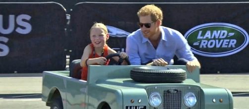 5-year-old Daimy Gommers took Prince Harry for a drive at the Invictus Games. [Image Credit: YouTube/The Telegraph]