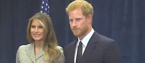 First Lady Melania Trump meet Prince Harry [Image: Hot News/YouTube screenshot]