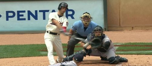 Zack Granite hit a two-run home run for the Twins on Saturday to help in their 10-4 win over Detroit. [Image via MLB/YouTube]