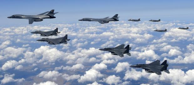 In a show of might, US bombers have flown near North Korea to signal their readiness. Source; andersen.af.mil In a show of might, US bombers have flown near North Korea to signal their readiness. Source; andersen.af.mil