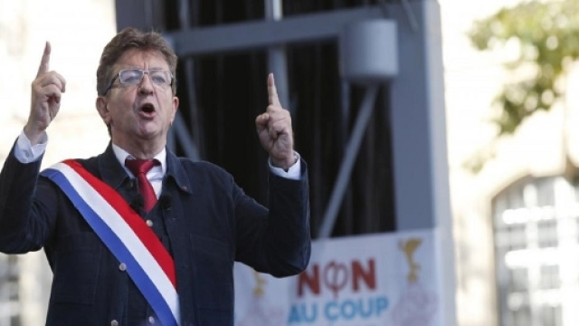 Jean-Luc Mélenchon, son discours du 23 Septembre (GEOFFROY VAN DER HASSELT / AFP)