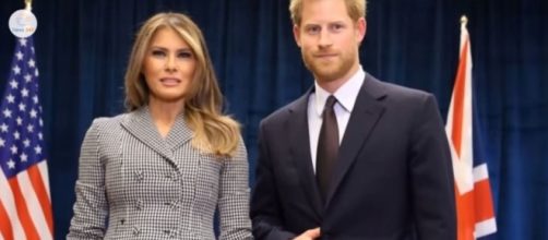 Prince Harry and Melania Trump’s photo went viral after people took notice of Harry’s unusual hand gesture, Photo via News 247, YouTube