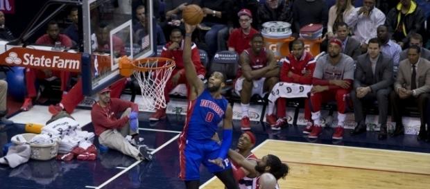 Andre Drummond with the dunk | Flickr | Keith Allison Andre Drummond with the dunk | Flickr | Keith Allison