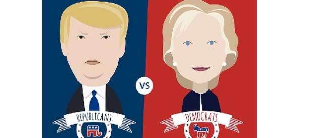 Illustration featuring Donald Trump and Hillary Clinton Image vie VectorOpenStock/wikimedia Illustration featuring Donald Trump and Hillary Clinton Image vie VectorOpenStock/wikimedia