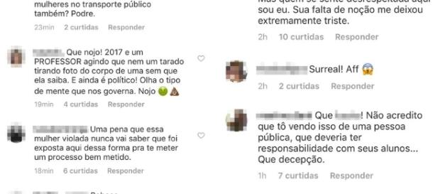 Muitas críticas na internet à postagem do político Muitas críticas na internet à postagem do político