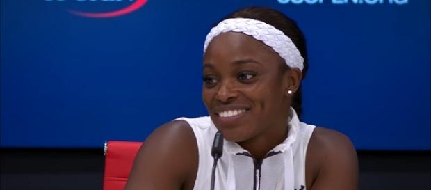 Sloane Stephens at a press conference after winning the 2017 US Open/ Photo: screenshot via US Open Tennis Championships channel on YouTube Sloane Stephens at a press conference after winning the 2017 US Open/ Photo: screenshot via US Open Tennis Championships channel on YouTube