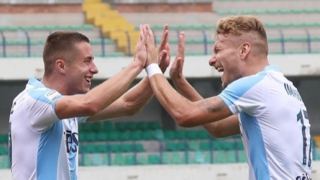 Immobile e Marusic, protagonisti della vittoria di Verona.