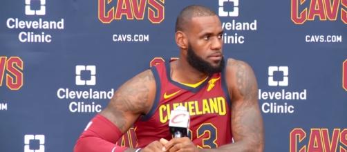 LeBron James speaks about the Kyrie irving trade at the Cavaliers Media Day. [Image Credit: Ximo Pierto/YouTube]