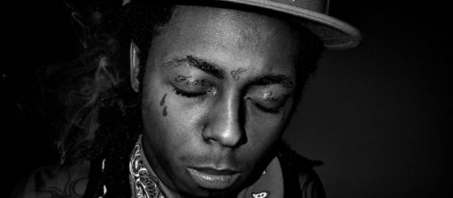Black and white photo of Lil Wayne taken by RJ Shaughnessy - RJ via Wikimedia Commons