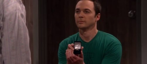 Sheldon proposes to Amy. [Image Credit: TVpromosdb/Youtube]