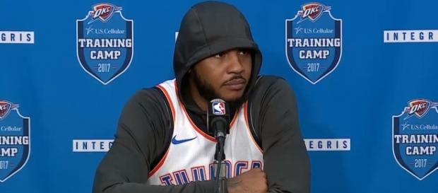 Carmelo Anthony joins the OKC Thunder (via YouTube - Ximo Pierto) Carmelo Anthony joins the OKC Thunder (via YouTube - Ximo Pierto)