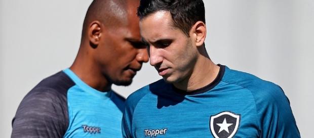 Gatito Fernandes e Jefferson goleiros do Botafogo Gatito Fernandes e Jefferson goleiros do Botafogo