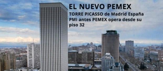 De forma conveniente PMI (antes PEMEX) opera desde el piso 32 de la torre Picasso de Madrid España, filtran 1 Billón 200 mil pesos anuales. De forma conveniente PMI (antes PEMEX) opera desde el piso 32 de la torre Picasso de Madrid España, filtran 1 Billón 200 mil pesos anuales.