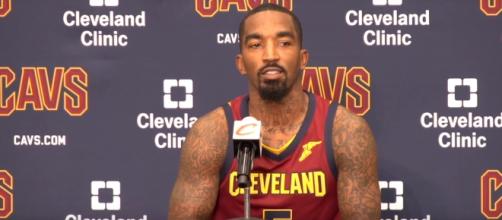 J.R. Smith takes shot at Kyrie Irving. Image Credit: Cleveland Cavaliers on cleveland.com / YouTube