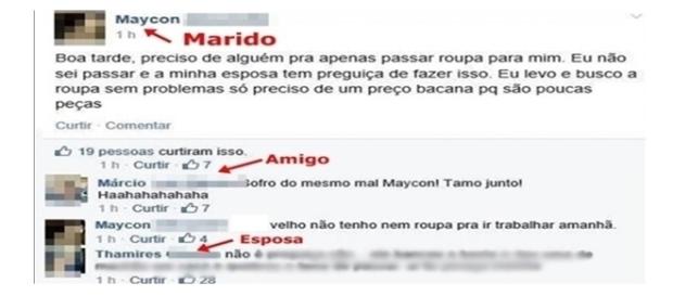 Ele acabou recebendo uma bela resposta da esposa ( Foto - Reprodução ) Ele acabou recebendo uma bela resposta da esposa ( Foto - Reprodução )