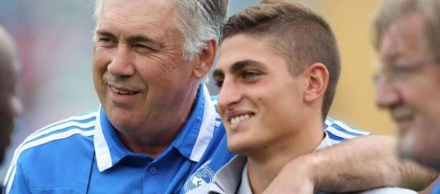 Marco Verratti et Carlo Ancelotti Marco Verratti et Carlo Ancelotti