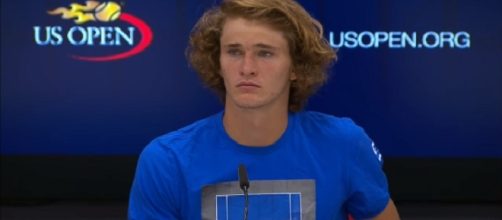 Alexander Zverev during a press conference at the 2017 US Open. [Image Credit: US Open Tennis Championships/YouTube]